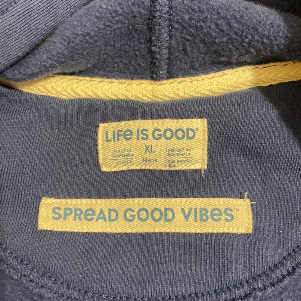 Over-Sized Life Is Good Zip-Up Sweater - Picture 9 of 9